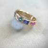 One-Of-A-Kind Abstract gold band with Sapphires (Exclusive to Tomfoolery London)