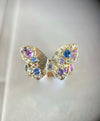 Butterfly Ring “Spread Your Wings” with Diamonds and Sapphires 18 ct Gold (Exclusive to Tomfoolery London)