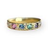 One-Of-A-Kind Pastel Ring Band 18ct gold Diamonds and Sapphires (Exclusive to Tomfoolery London)