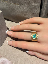 Muzo Colombian Emerald 1.6 Ct Certified Cigar Ring