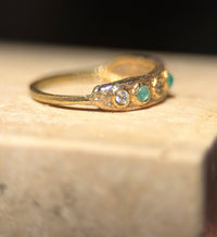 Brazilian Paraiba Tourmalines Neon Blue and Diamonds Band 18 Ct Gold
