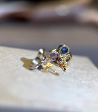 Abstract Puzzle  Mismatched Sapphire Earrings (Pair)