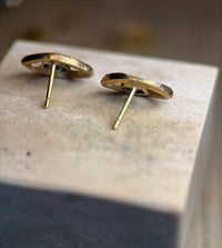 Blue Sapphire Eye Stud Earrings 18 Ct Yellow Gold