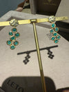 Pebbles Emerald Bezel Set Earrings with Diamonds 18 Ct Gold