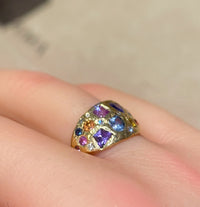 “Galaxy” Dome Abstract Cocktail Ring 18 Ct Gold  (Available at Madlords, Paris)