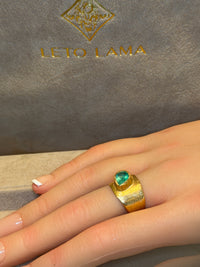 Muzo Colombian Emerald 1.6 Ct Certified Cigar Ring