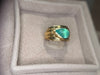 2.5 Cts Paraiba Cabochon Cigar Ring Band 18 Ct Yellow Gold