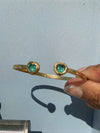 1.35 Cts Emerald Hearts Toi & Moi Love Bracelet Bangle 18 Ct Gold - Collected — Bespoke Variations Available