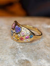 “Galaxy” Dome Abstract Cocktail Ring 18 Ct Gold  (Available at Madlords, Paris)
