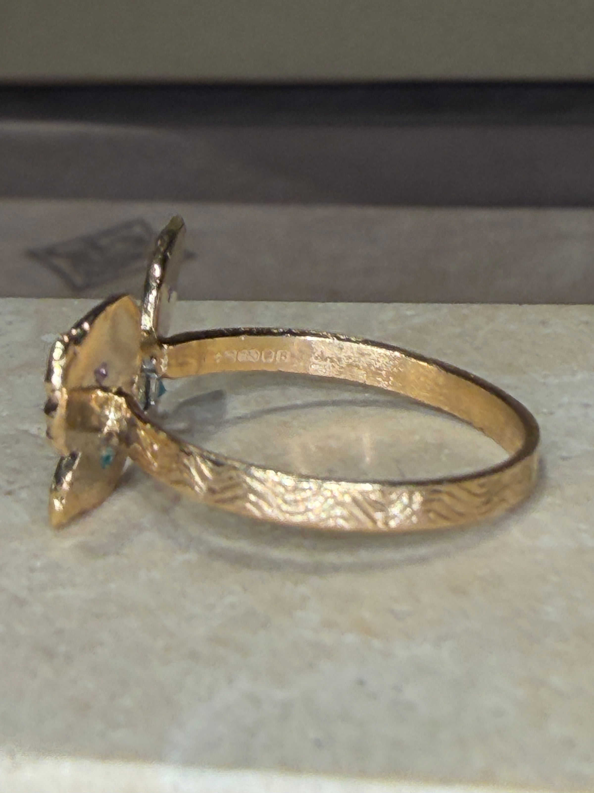 “Happiness” Butterfly Ring Sapphires, Paraibas and Diamonds in 18 Ct Gold (Available at Tomfoolery London)