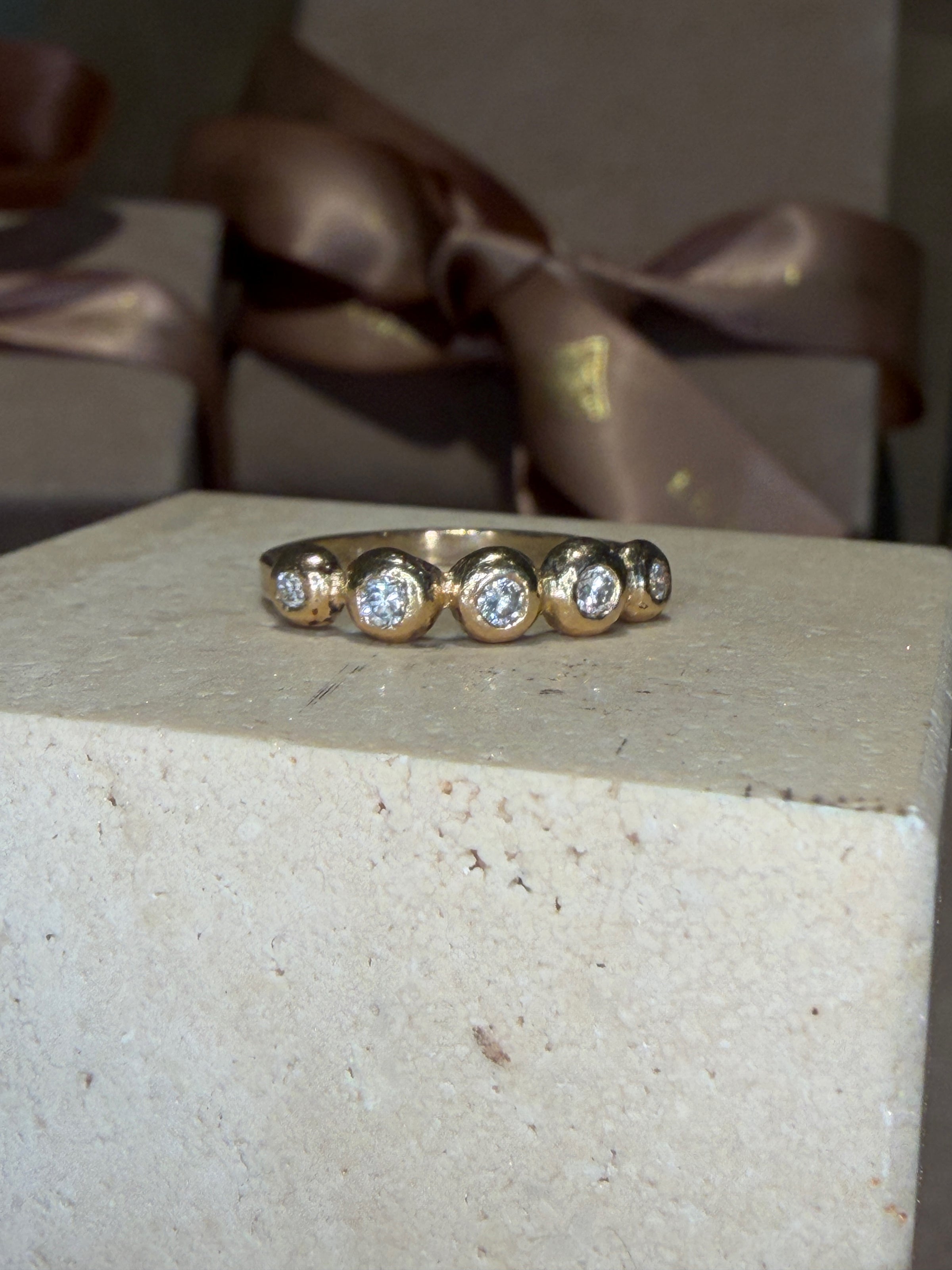 Chubby Diamonds Bubble Band 18 Ct Yellow Gold