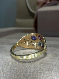 “Galaxy” Dome Abstract Cocktail Ring 18 Ct Gold  (Available at Madlords, Paris)