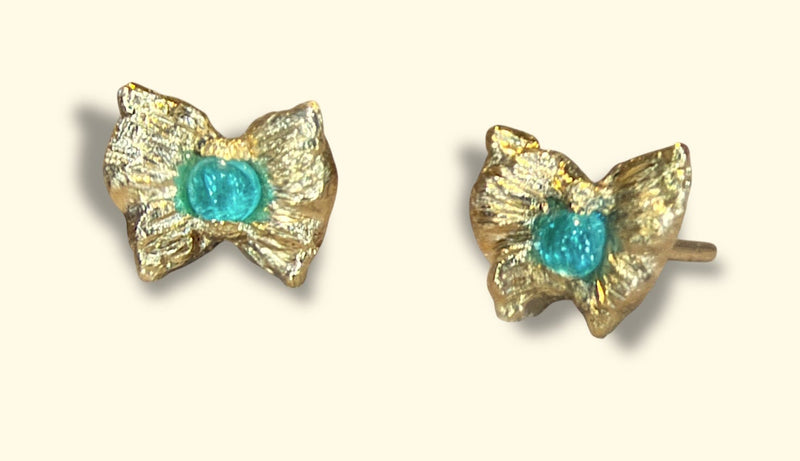 Brazilian Paraiba Tourmaline Butterfly Studs (Available at Madlords, Paris)