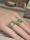 1 Cts Paraiba Eye Ring with Diamonds 18 Ct Gold  (Available at Madlords, Paris)