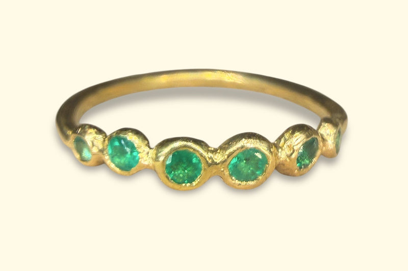 Emeralds Bezel Bubbles Band  (Available at Madlords, Paris)