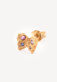 Baby Butterfly Studs Pastel Sapphires (Pair)
