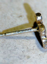 Baby Butterfly Paraiba Tourmaline and Diamonds 18 Ct Gold Stud