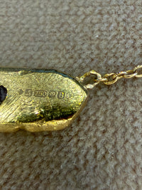 Five stories emerald Heart Paraíba Tourmalines Sapphires Bar necklace in 18 Ct Gold