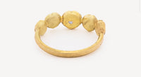 Sapphire Hearts Bezel Band Bubbles 18 Ct Gold