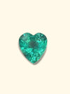IGI Certified - Vivacious bright green Emerald Heart 0.9 Cts