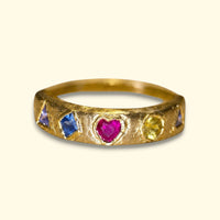 Cubism Abstract Ring Band 18 Ct Yellow Gold