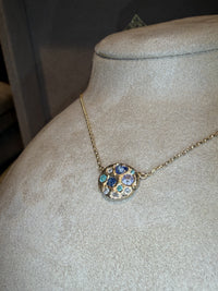 Ocean Cluster Paraiba Tourmalines Blue Sapphires Diamonds Necklace 18 Ct Gold
