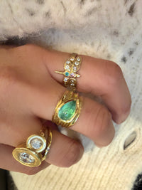 Dragonfly Diamonds Paraiba and Pink Sapphire 18 Ct Gold Ring (Available at Stardust London, 101 Walton Street)