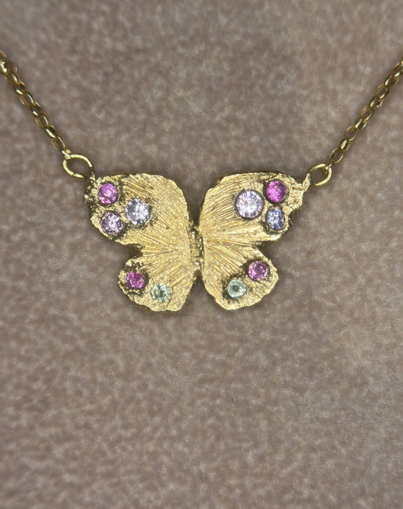 Butterfly Pastel Sapphires Necklace (Available at Tomfoolery)
