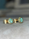 Paraiba Tourmaline Studs 18 Ct Yellow Gold Collected — Bespoke Variations Available