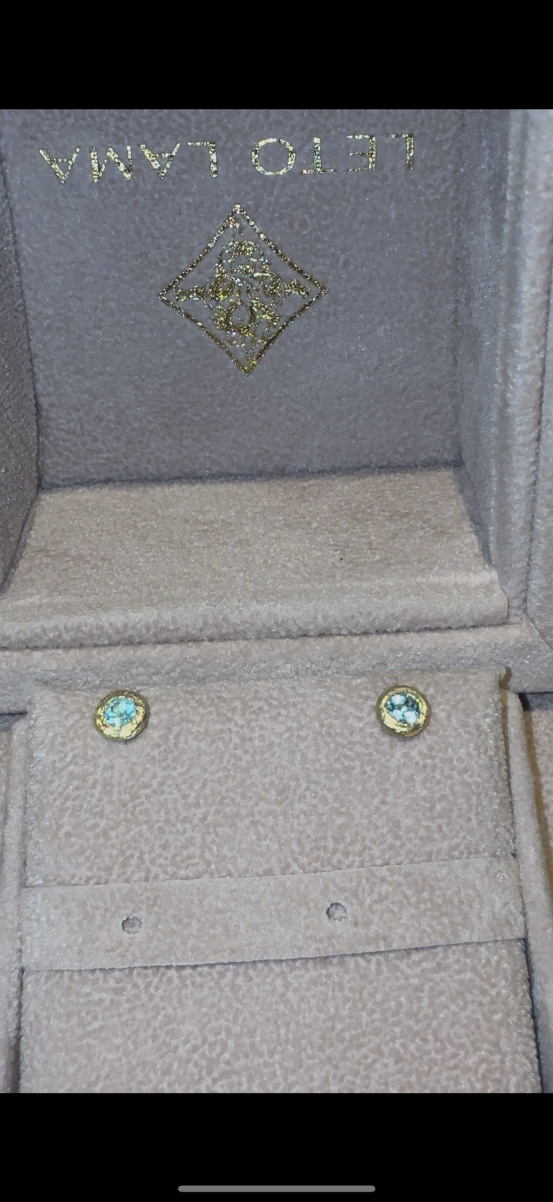 Paraiba Tourmaline Studs 18 Ct Yellow Gold Collected — Bespoke Variations Available