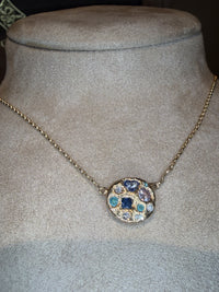 Ocean Cluster Paraiba Tourmalines Blue Sapphires Diamonds Necklace 18 Ct Gold