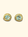 Paraiba Tourmaline Studs 18 Ct Yellow Gold Collected — Bespoke Variations Available