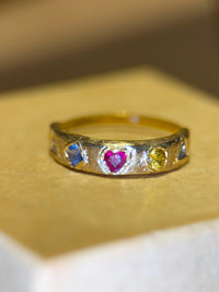 Cubism Abstract Ring Band 18 Ct Yellow Gold