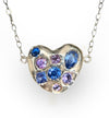 Harlequin One of a kind Sapphire Heart Candy in 14Ct Yellow Gold (Exclusive at Tomfoolery London)