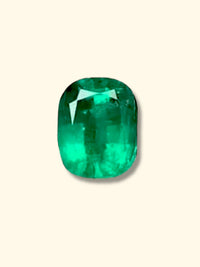 2.29 Cts IGI Certified Emerald Cushion Cut from Zambia