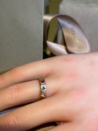 Cubism Abstract Ring Band 18 Ct Yellow Gold