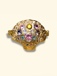 Scallop Sea Shell Ring Sapphires Diamonds Paraibas (Soon at Madlords St. Tropez)
