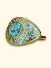1 Cts Paraiba Eye Ring with Diamonds 18 Ct Gold  (Available at Madlords, Paris)