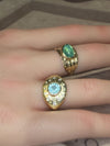 1 Cts Paraiba Eye Ring with Diamonds 18 Ct Gold  (Available at Madlords, Paris)