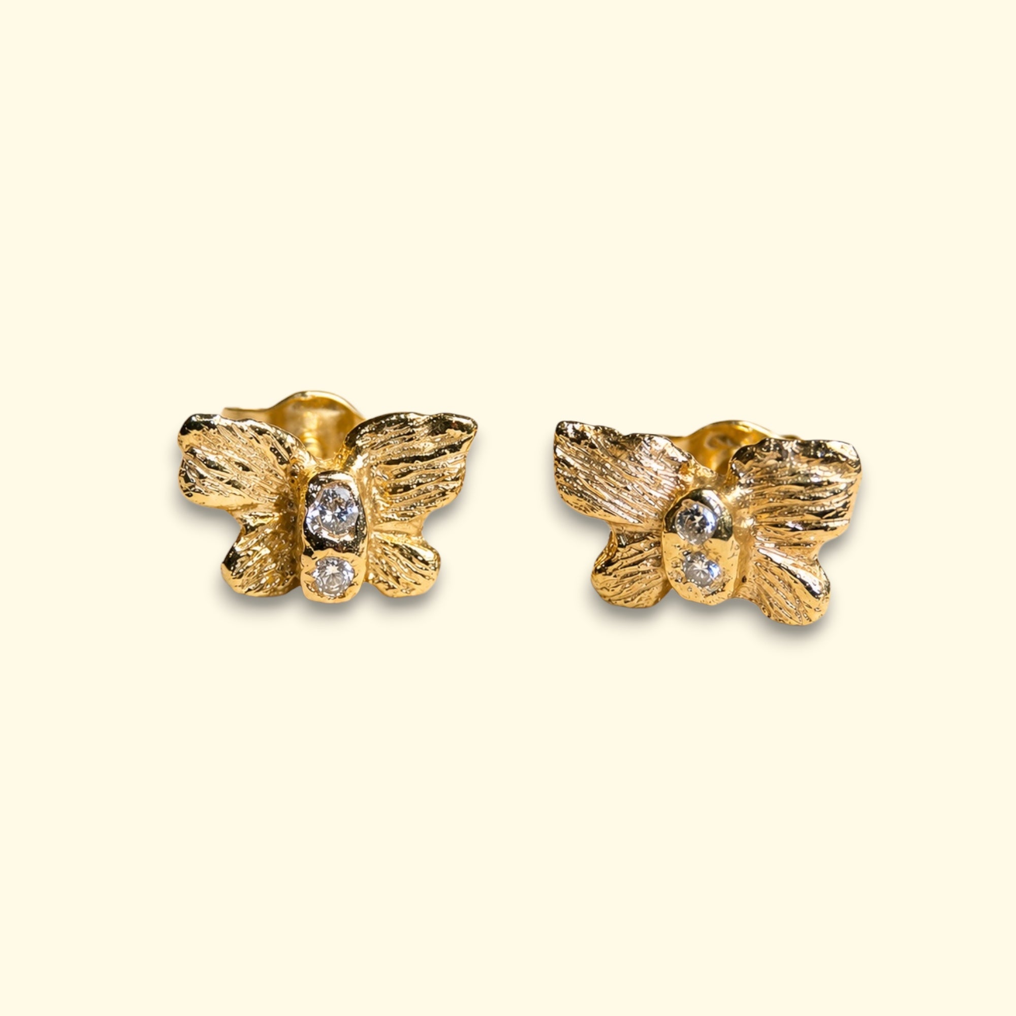 Baby Butterfly Diamonds Studs 18 Ct Yellow Gold (Pair) (Available at Stardust 101 Walton Street, London)