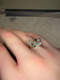 “Happiness” Butterfly Ring Sapphires, Paraibas and Diamonds in 18 Ct Gold (Available at Tomfoolery London)