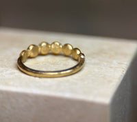 Paraiba and Diamonds Bubble Band 18 Ct Gold
