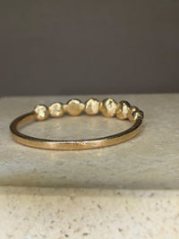 Ocean Bubbles Ring Band Sapphires Paraibas Emerald and Diamonds in 18 Ct Gold