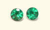 Loose Vibrant Green Natural Colombian Emerald Rounds for Earrings or Studs 6.5 mm (Pair)