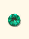 Stunning GFCO Certified 2.20 Cts Alpine Green Natural Colombian Emerald Round of 9 mm