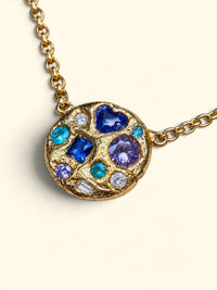 Ocean Cluster Paraiba Tourmalines Blue Sapphires Diamonds Necklace 18 Ct Gold