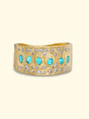 Exclusive to Tomfoolery - “Ocean” Neon Blue Brazilian Paraiba Tourmalines and Diamonds Ring 18 Ct Gold