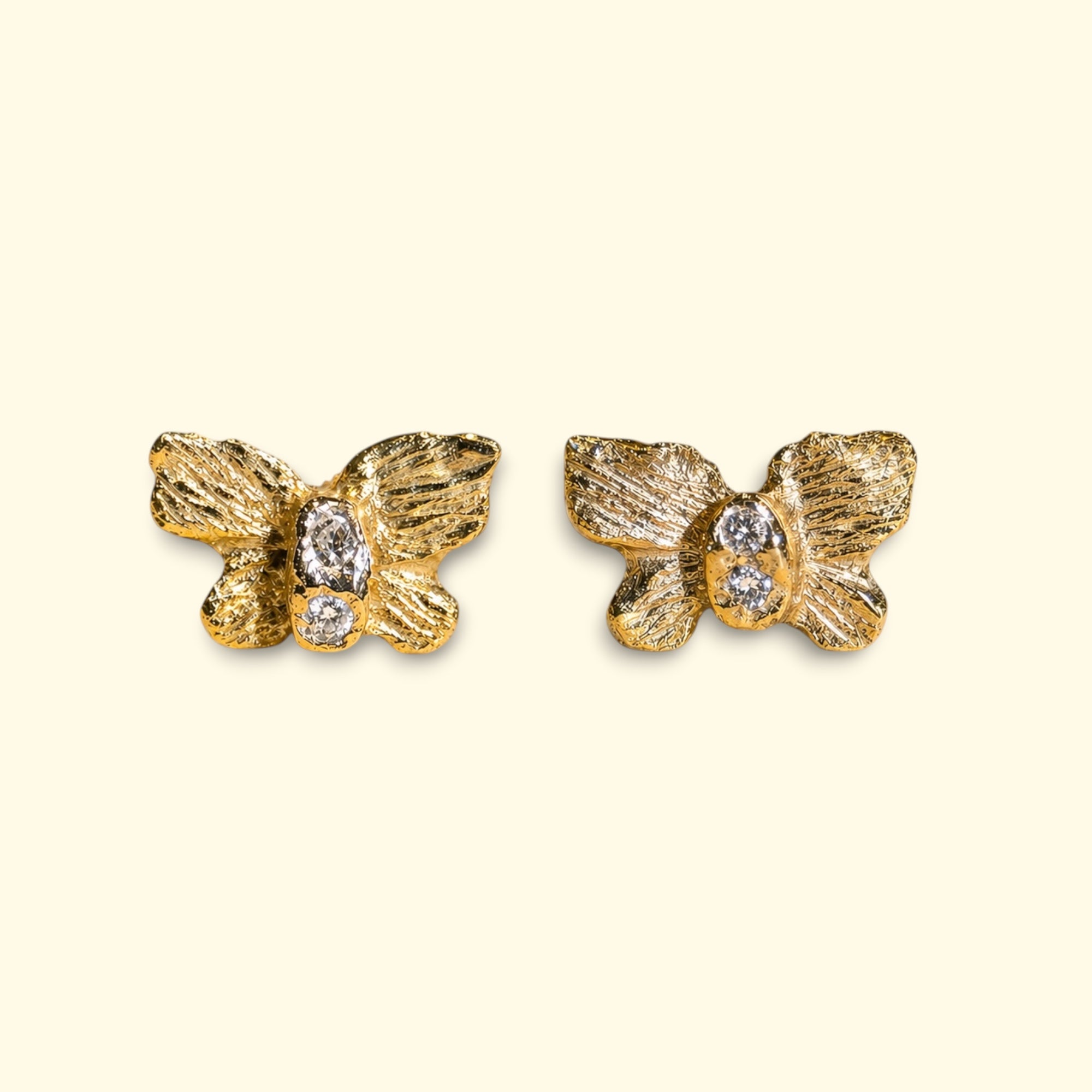 Baby Butterfly Diamonds Studs 18 Ct Yellow Gold (Pair) (Available at Stardust 101 Walton Street, London)