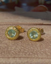Paraiba Tourmaline Studs 18 Ct Yellow Gold Collected — Bespoke Variations Available