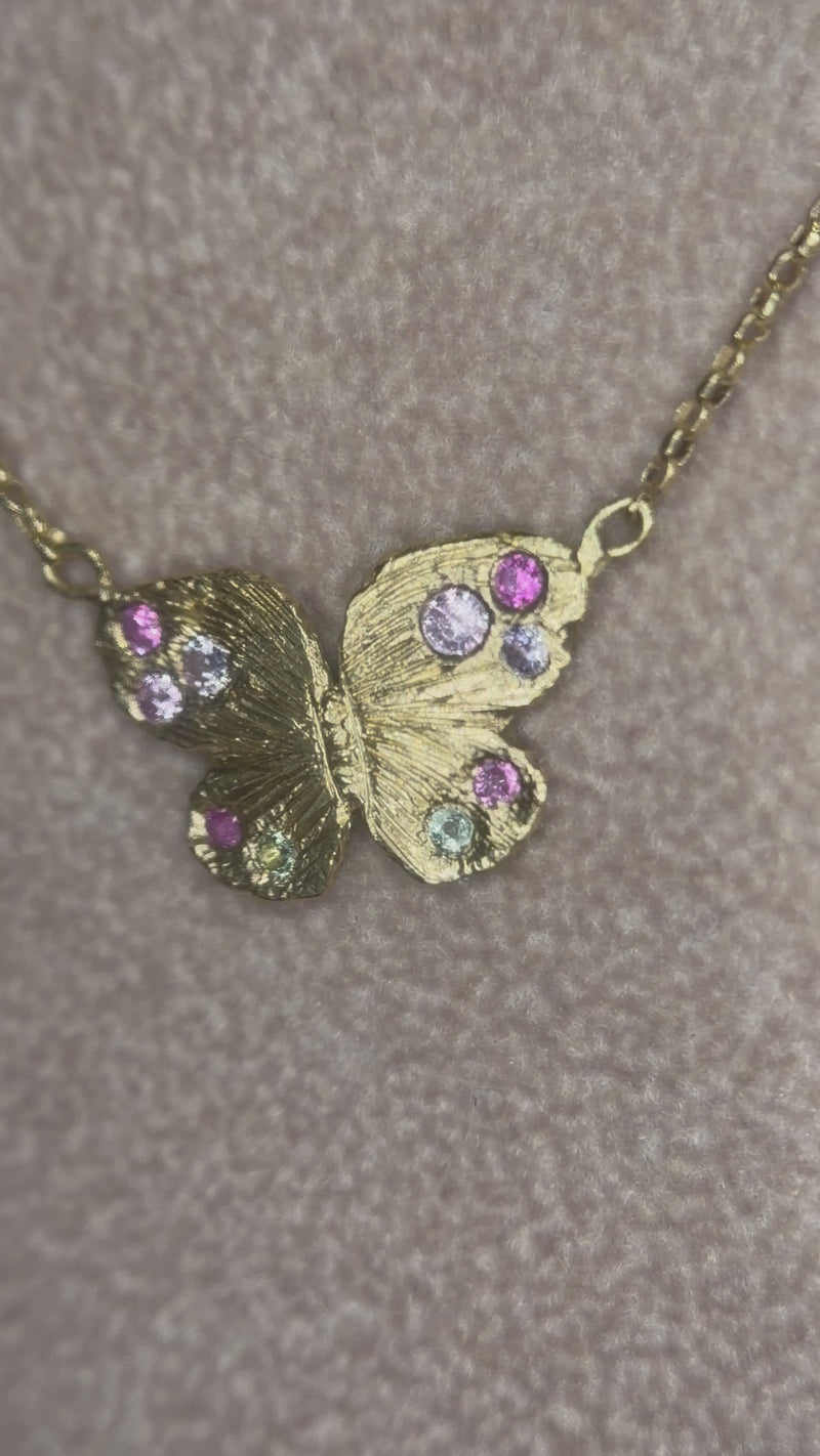 Butterfly Pastel Sapphires Necklace (Available at Tomfoolery)